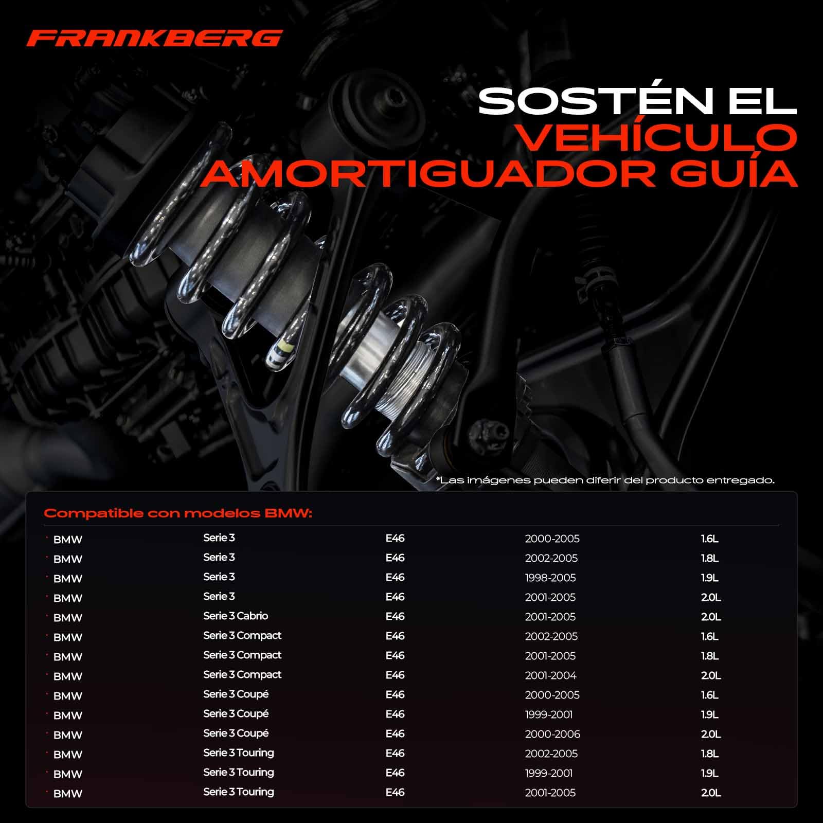 Frankberg 2 muelles de suspensión para eje delantero 31331093067 | Compatible con: Serie 3 E46, Serie 3 Coupé E46, Serie 3 Convertible E46, Serie 3 Touring E46, Serie 3 Compact E46