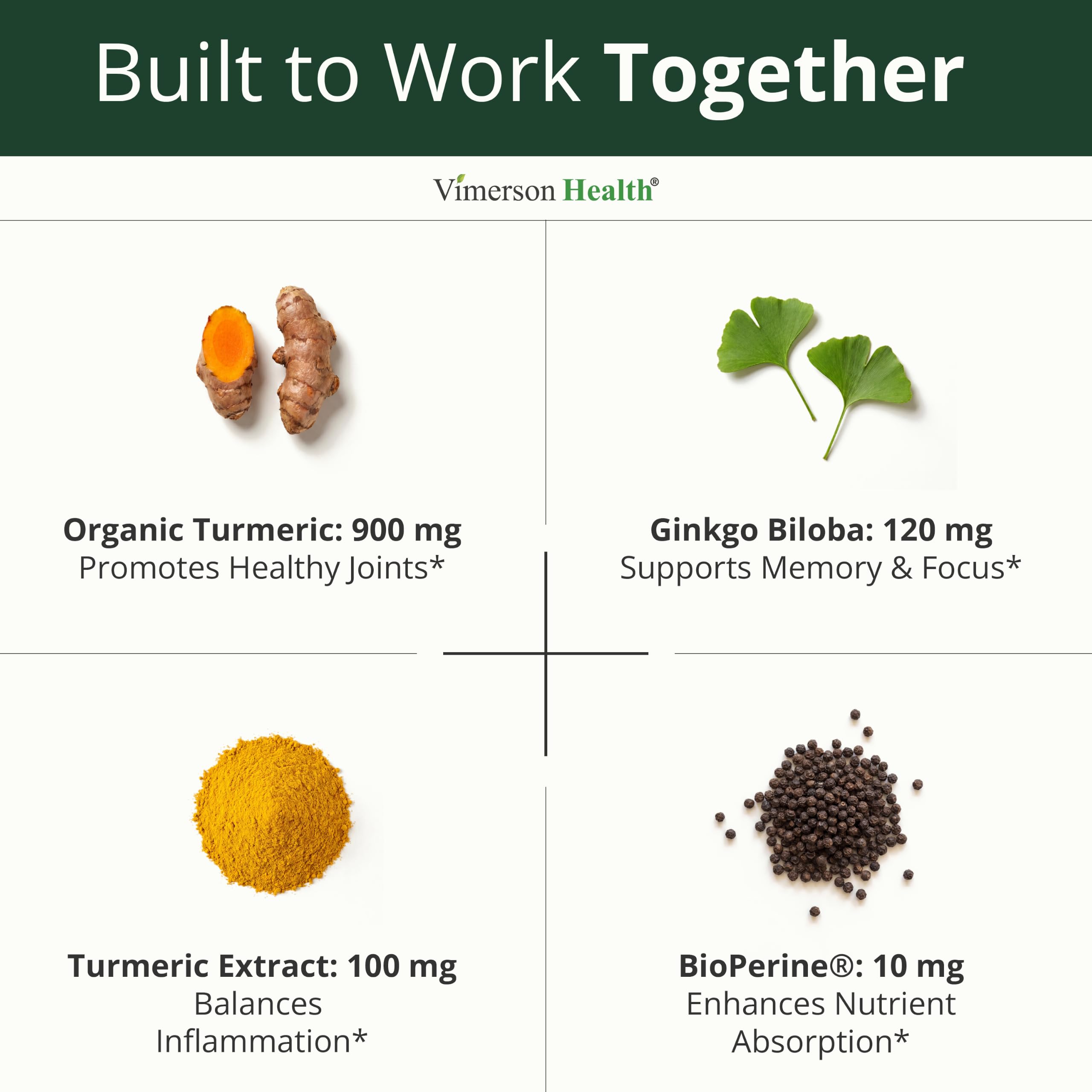 Ginko Biloba Capsules w/Ginkgo Biloba 120mg & Organic Turmeric – 60 Count — Amazon image 4