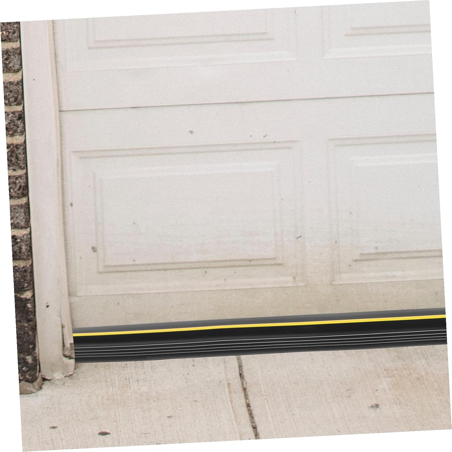 Rubber Garage Door Threshold Seal Strip Weatherproof Bottom Barrier for Flooding Protection Abrasion Resistant Flexible Garage Accessories for Door Sills and Bottoms Easy DIY