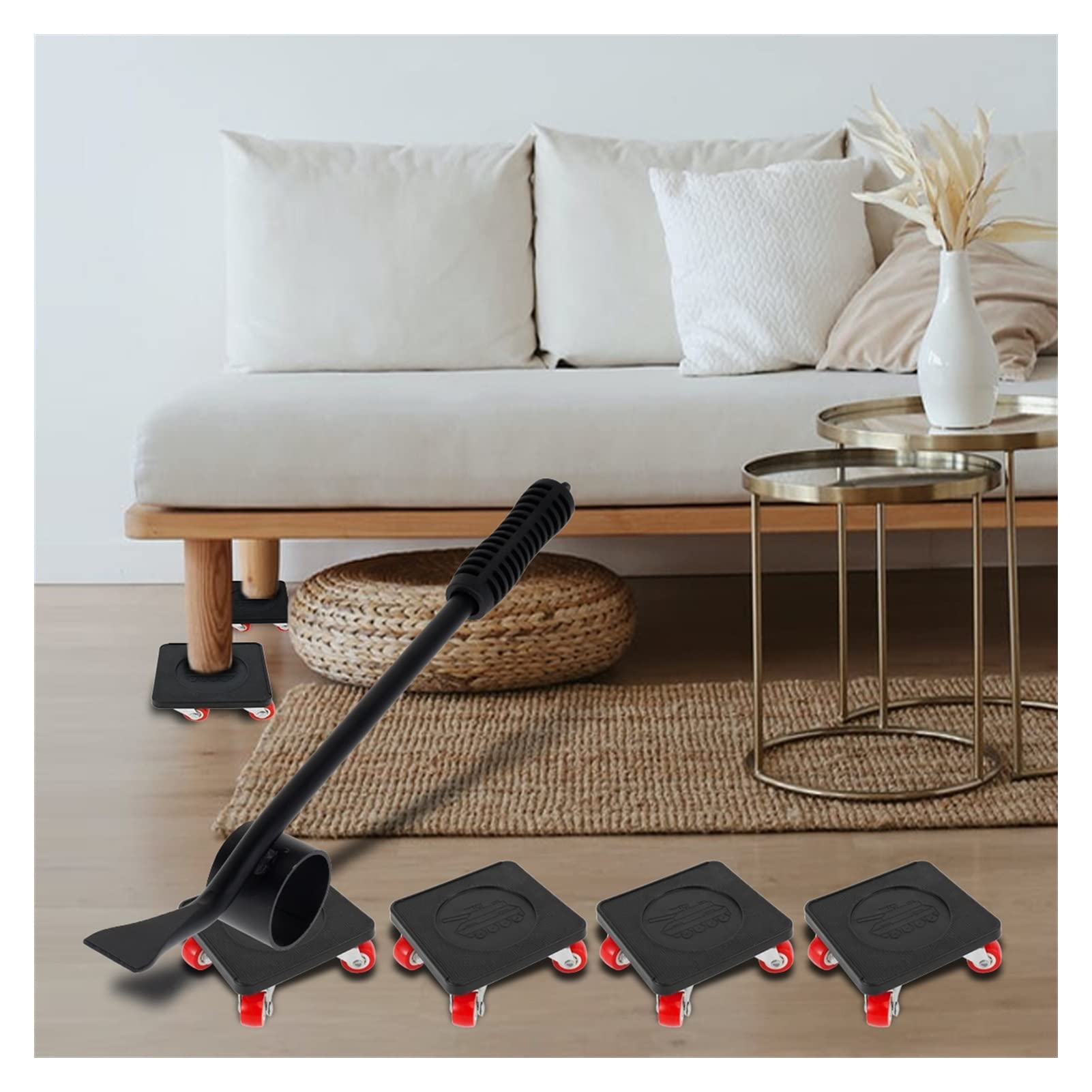 Podnośnik przyczepy, Meble Set 880LB Ciężkie Meble Mover Shifter Lifter Slider Koła Rolkowe Koła Ruchome Zestaw Sofa Stół Demontaż,Odporny na korozję