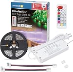Armacost Lighting 421502 Ribbon Flex Home LED Tape Light Kit, 16 ft, AC Dimmable (3000K) 300 LED Lights