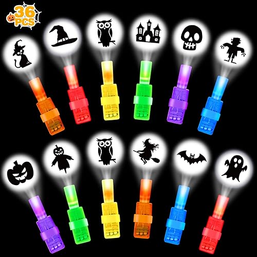 Halloween Party Favors for Kids,36 PCS Halloween Finger Lights Toy