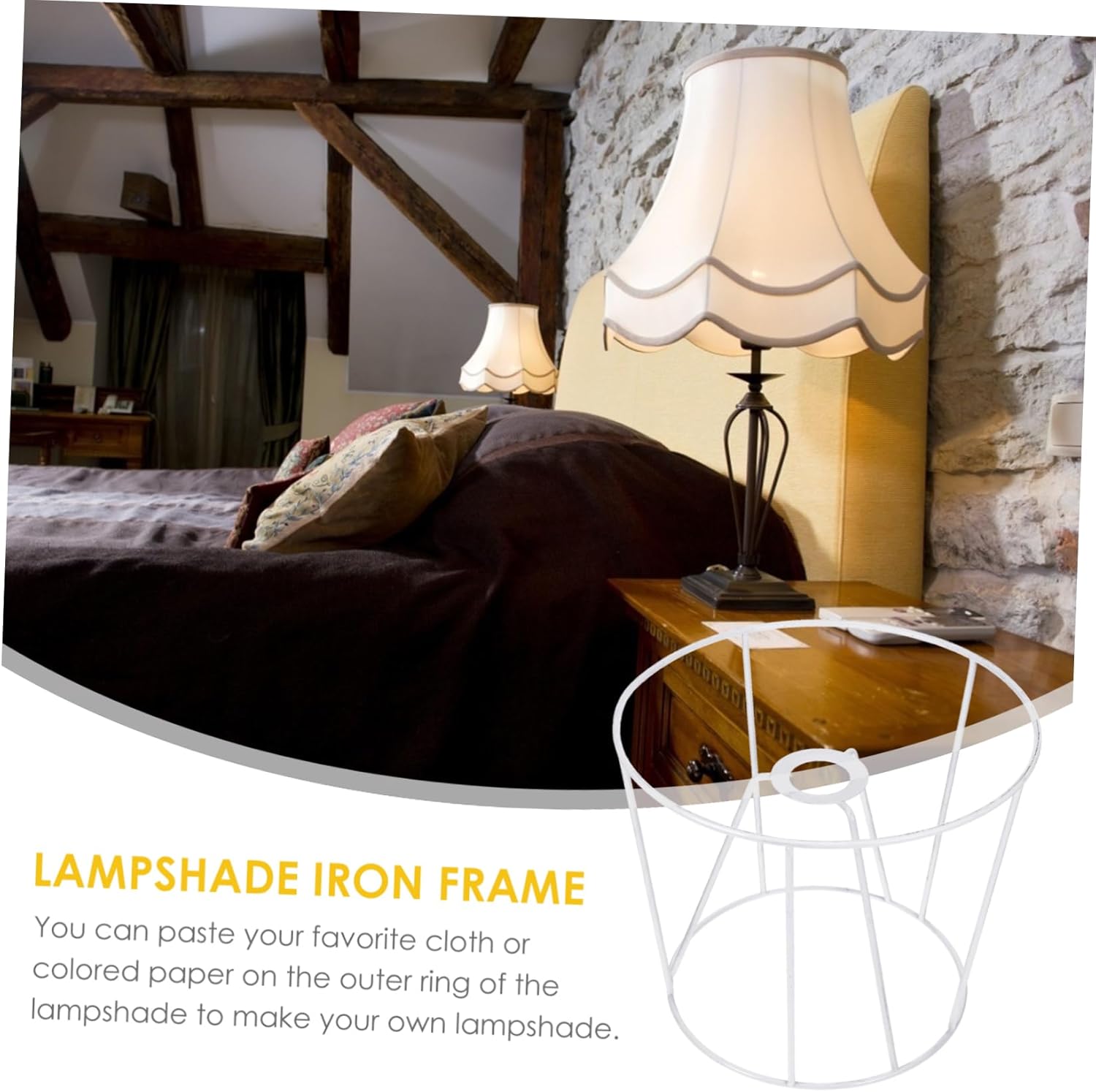 DOITOOL 3pcs Light Wire Cage Replacement Iron Chandelier Frame for Lampshades Iron Bracket Wire for Home Lighting Decor