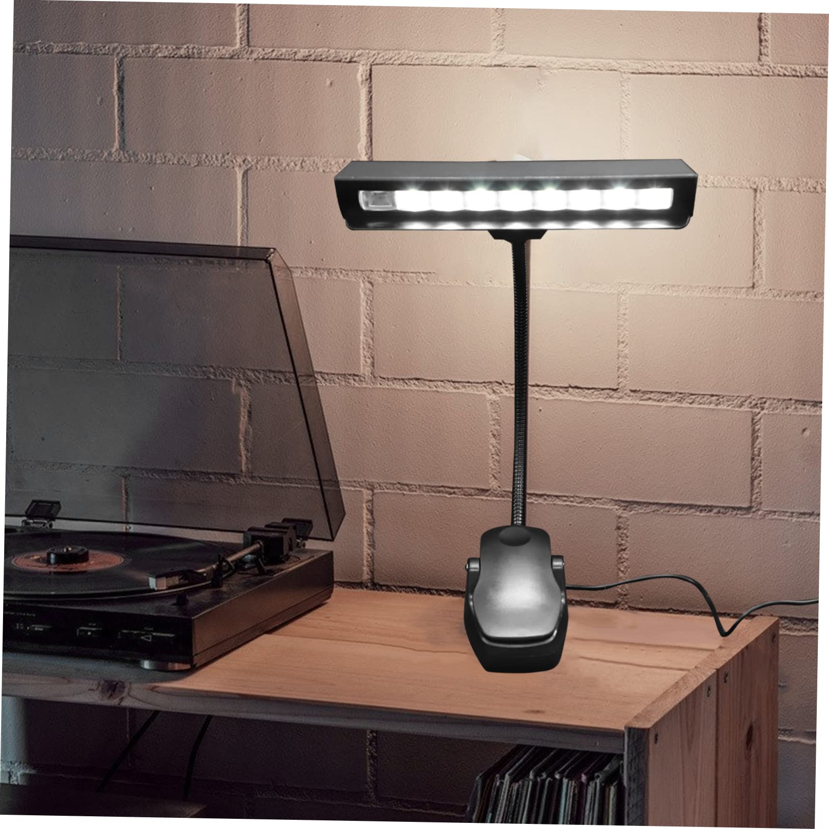 TOYANDONA Led Piano Music Score Light Finely Crafted Bedside Clip Reading Lamp Eye Protection for Home