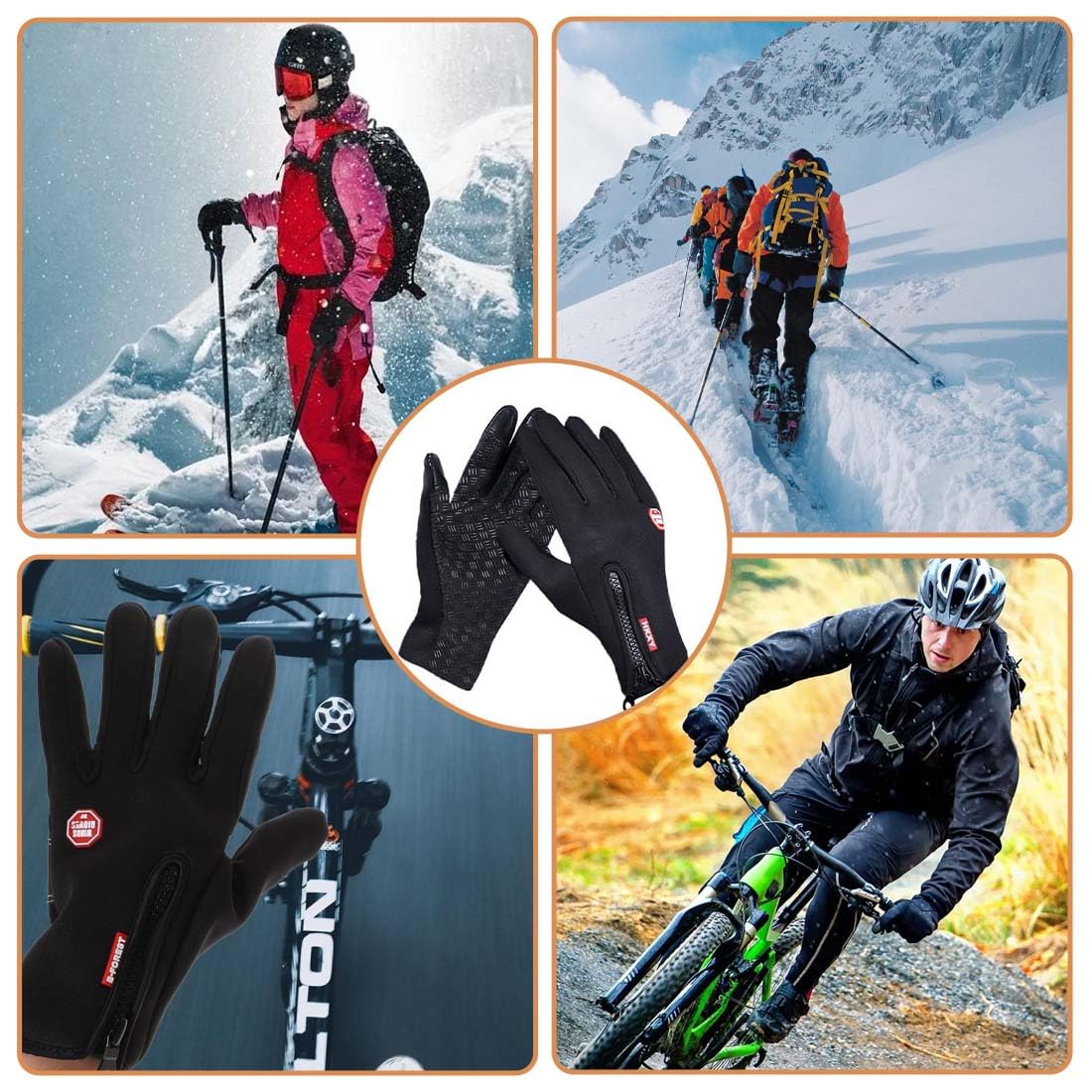 Guantes de Equitación de Cuero Sintético para Mujer