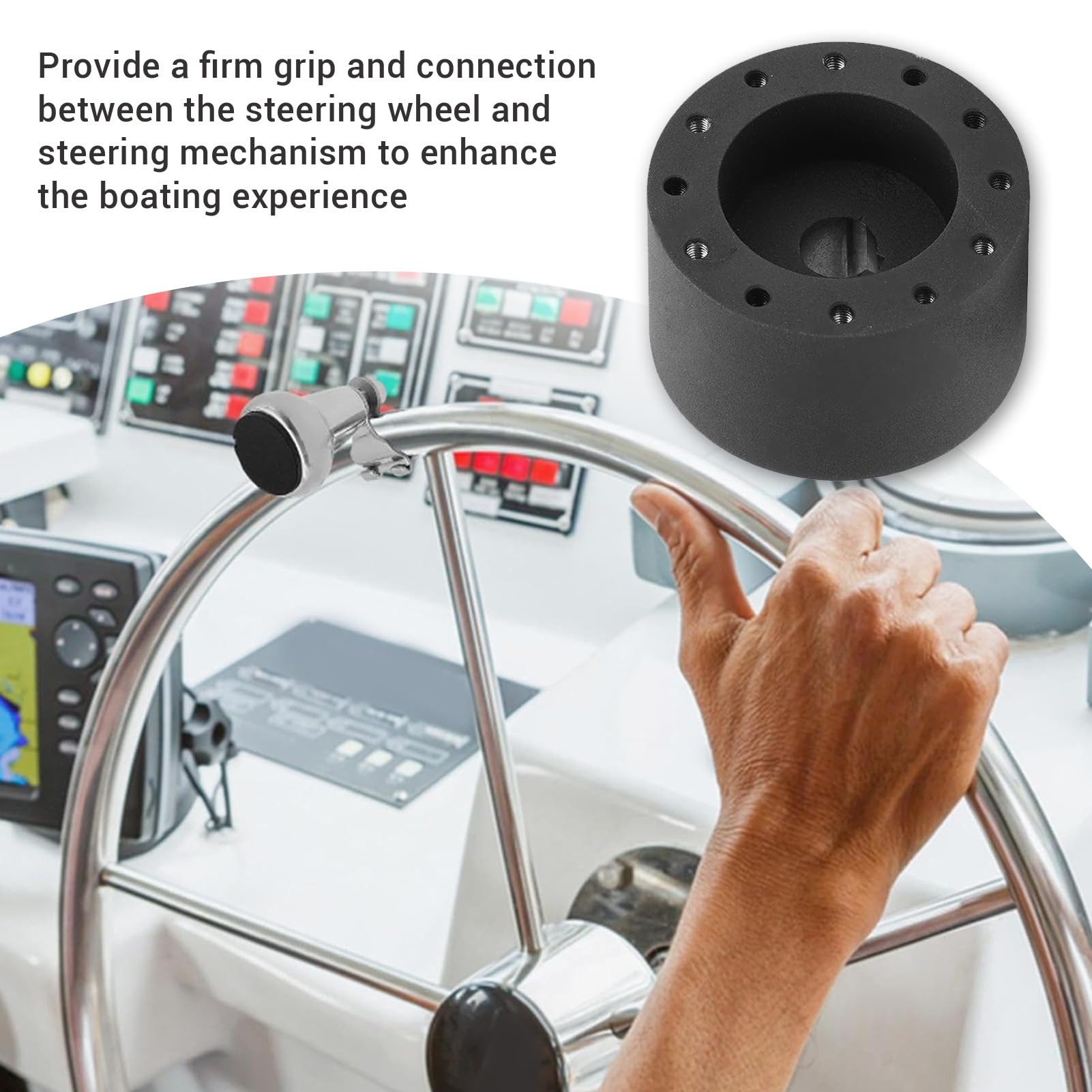 6 -Loch -Hub -Adapterlenkrad, Keyway Metall Struktur Marine Hub -Adapter für Grant, NRG, Lecarra, GT -Aufführung, Boote mit 3/4 Zoll Key Slot -Schlüsselloch