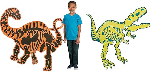 Recortes de cartón articulado de dinosaurio (juego de 2) decoración de fiesta