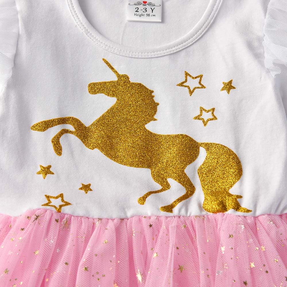 DXTON Girls Tutu Dresses Toddler Winter Long Sleeve Party Tulle Dresses for 2-12T - Image 4