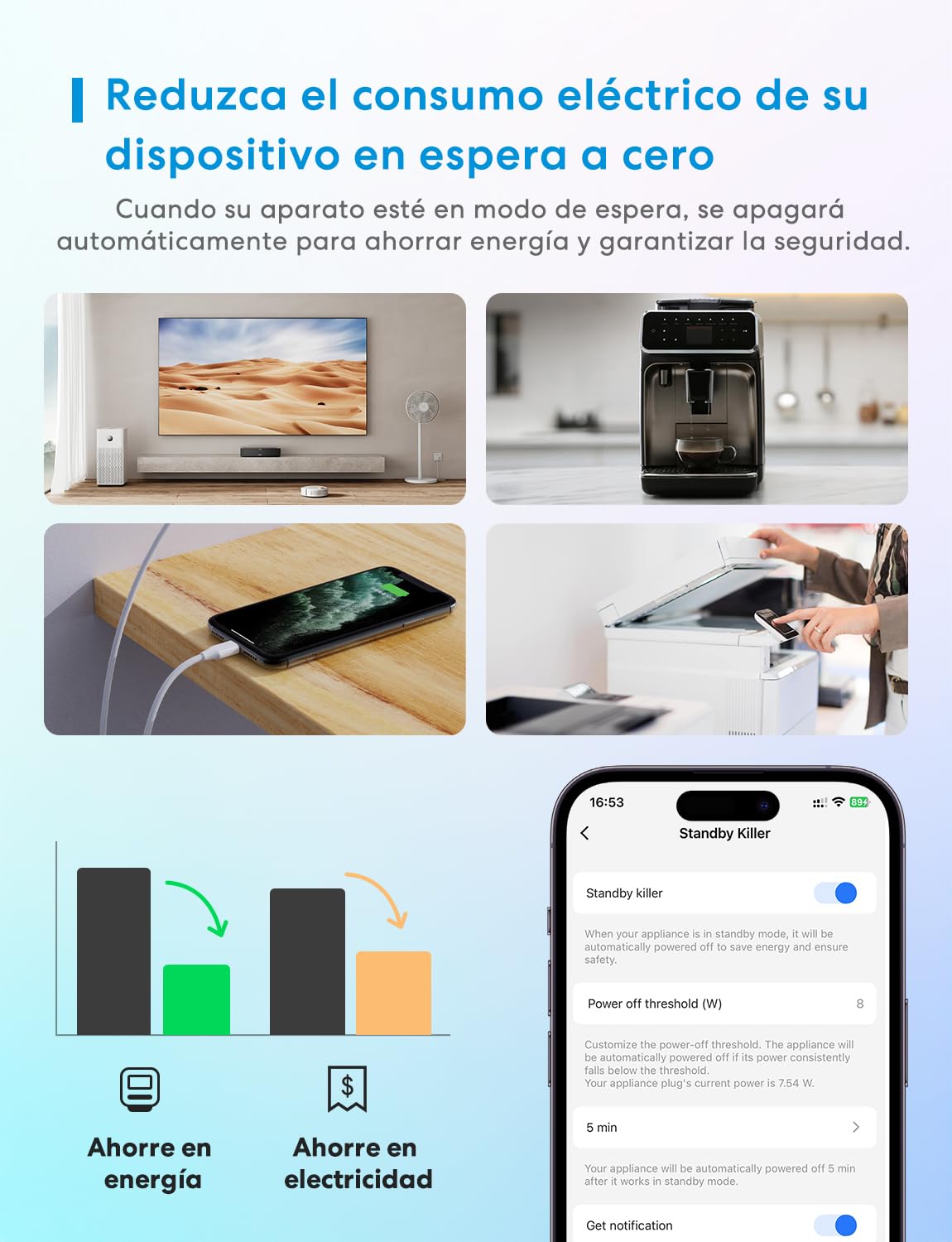 Meross Enchufe Inteligente Matter con Consumo de Energía, 16A Enchufe Inteligente Mide Producción de Paneles Solares Fotovoltaicos, Soporte para Apple Home, y Google Home, Control Remoto y Voz, 2PC