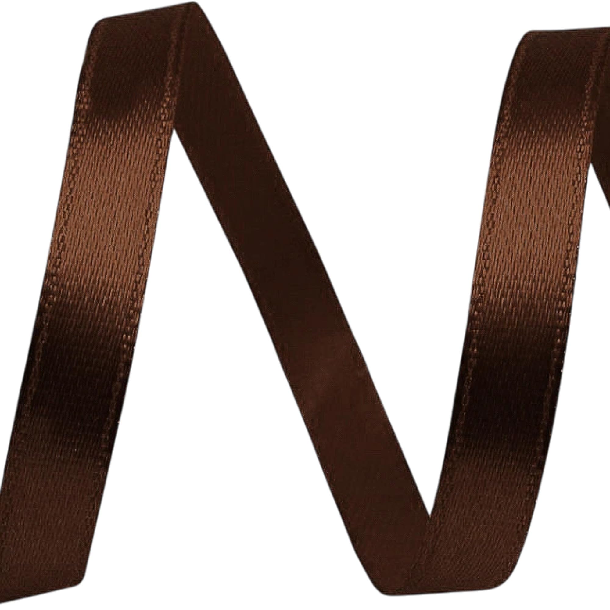 cyclingcolors Satin Polyester Ribbon - 6mm x 22m - Gift Wrapping Ribbon for Packaging, Decoration, Birthday, Cakes, Sewing, Crafts & Floristry - Brown