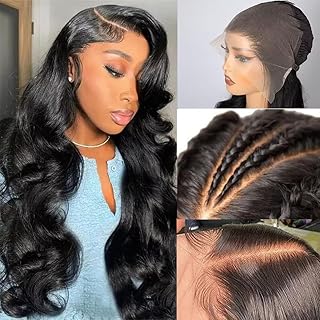 PERISMODA Body Wave 13x6 Full Lace Frontal Human Hair Wigs 1