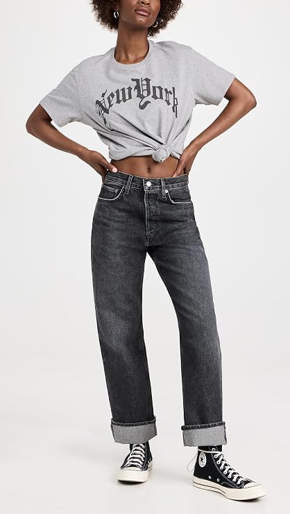 AGOLDE Women's Fran Low Hung Straight Jeans