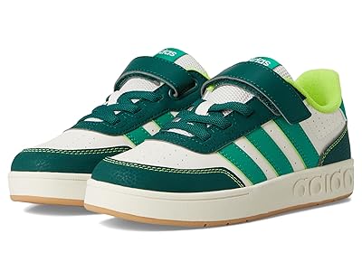 adidas Kids Breakbase Shoes (Little Kid) Kids Shoes White/Collegiate Green/Court Green : 12 Little Kid M, Synthetic