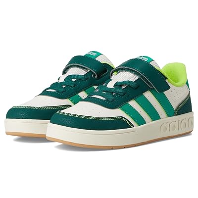 adidas Kids Breakbase Shoes (Little Kid) Kids Shoes White/Collegiate Green/Court Green