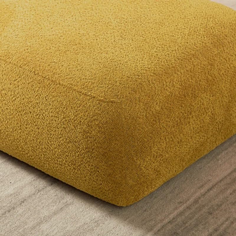 Image of LEGACY OF COMFORT Christinia Upholstered Indoor Chaise Lounge Chair 2 Seater Sofa Two Seater Sofa for Living Room Offices Hotels Bedroom (Yellow)