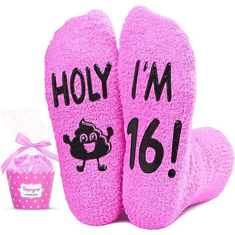 Sweet 16 Knee-High Socks: Perfect 16th Birthday Gift for Girls