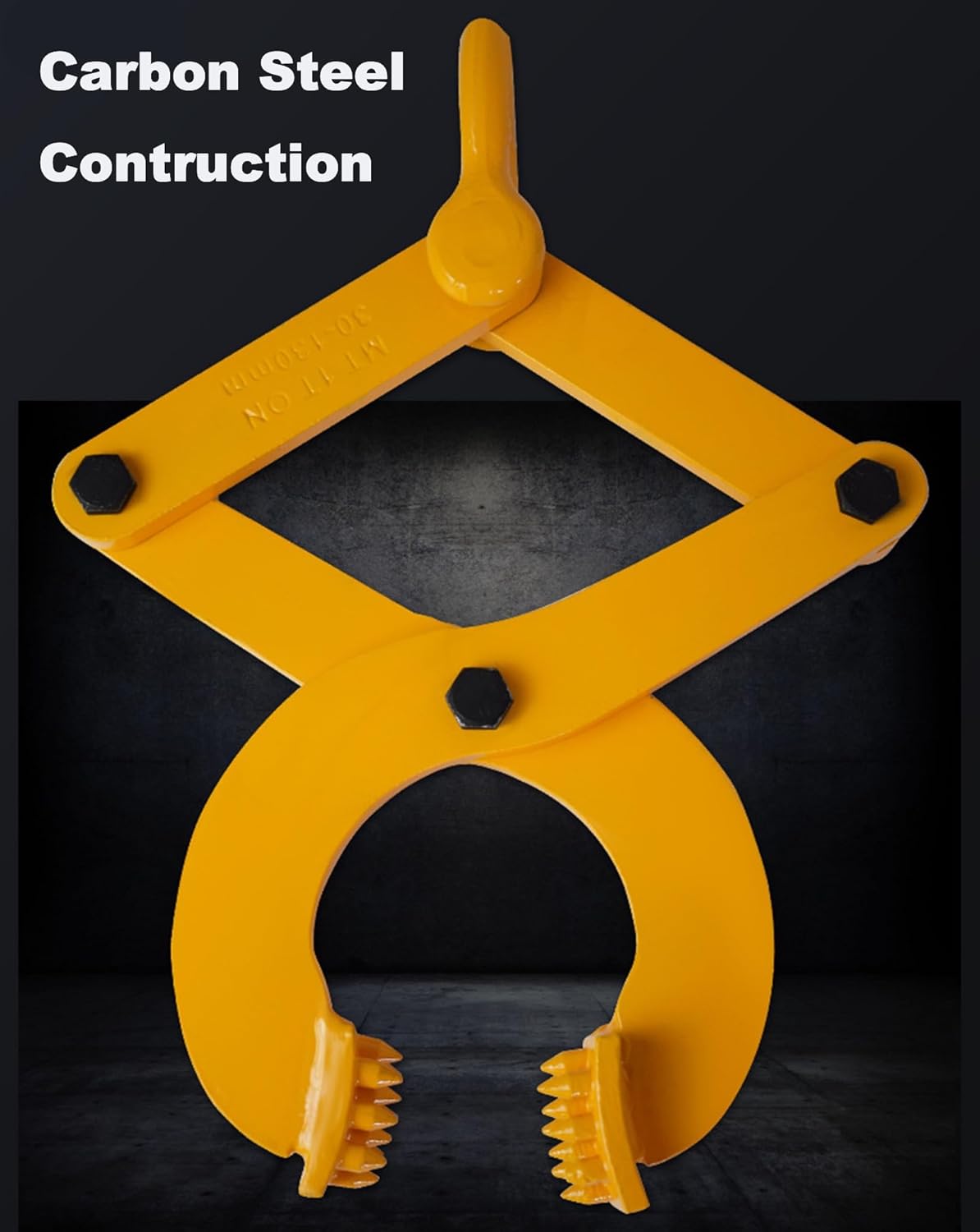 Industrial Pallet Puller Clamp, 2204 lb Grabber Hook, Heavy Duty Steel Single Scissor Clamp, 5' Jaw Opening, for Forklift Chain, Stump Puller