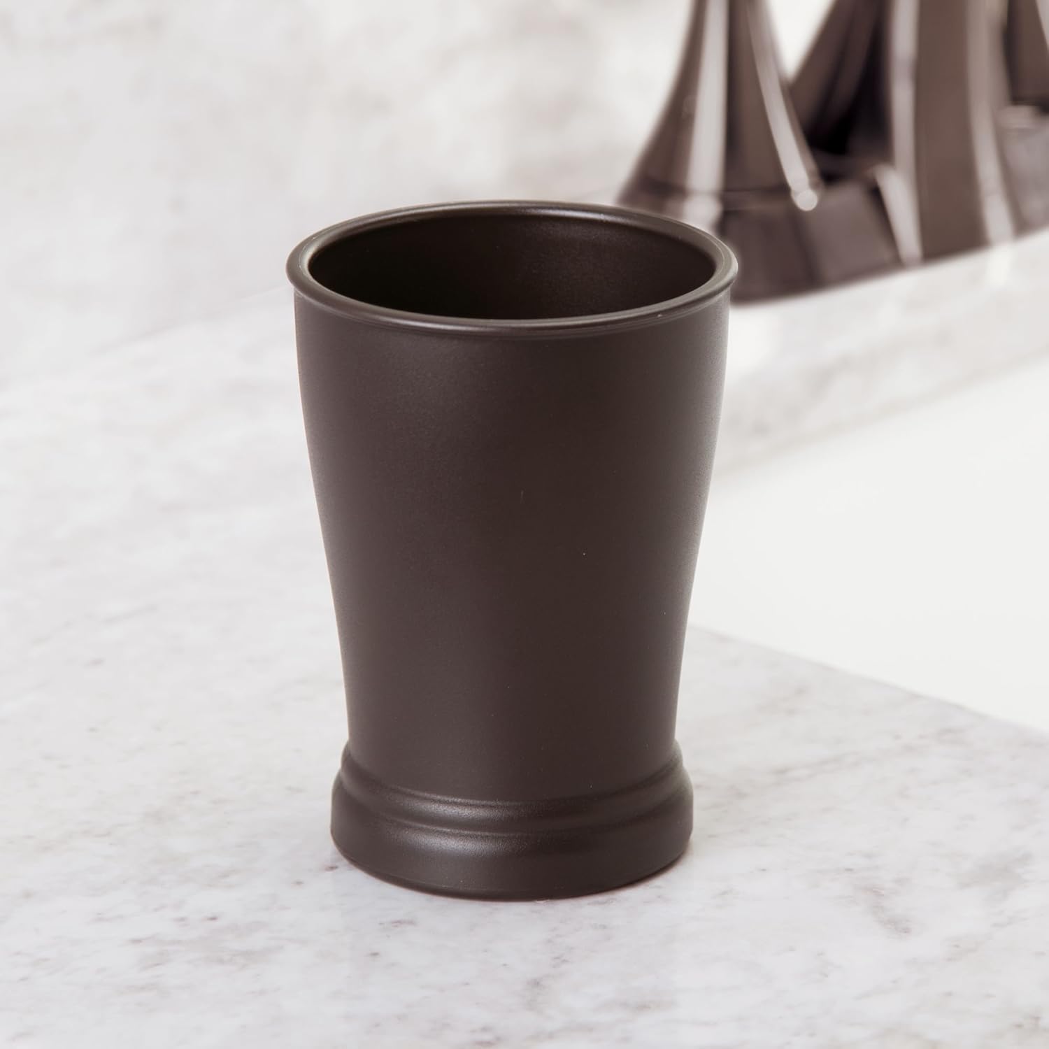 iDesign Kent Tumbler Cup for Bathroom Vanity Countertops - Bronze