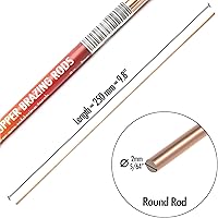 Vista 3 de 40 Varillas de Soldadura de Cobre BCuP-2 (5/64" x 9.8") 2mm de Fósforo Redondas Autoflujo para Soldadura de Latón Varillas de Soldadura para TIG