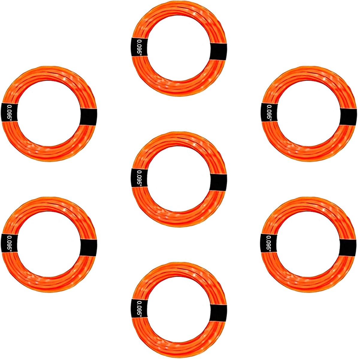 AL2420P Pre-Cut Twisted Trimmer Line Compatible with EGO 56V 15" String Trimmers, 0.095" 14ft Per Roll, 7 Pack Replacement Weed Wacker String