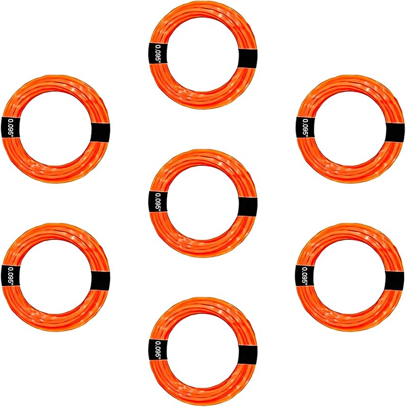 AL2420P Pre-Cut Twisted Trimmer Line Compatible with EGO 56V 15" String Trimmers, 0.095" 14ft Per Roll, 7 Pack Replacement Weed Wacker String