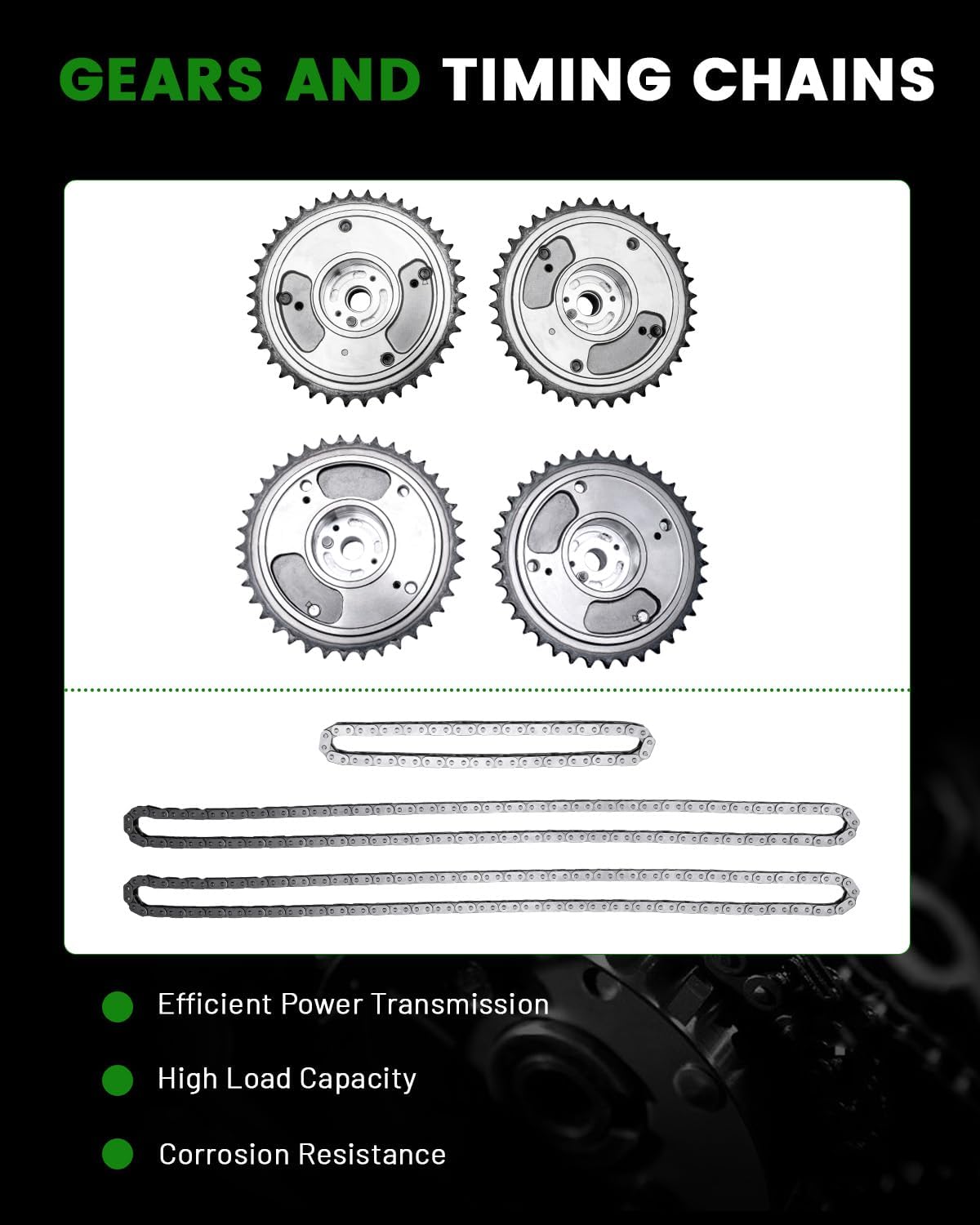 16 PCS Engine Timing Chain Kit Compatible with Hyundai Genesis,Coupe G70 G80 G90 Santa Fe Palisade Azera & Kia Cadenza K900 Stinger Sorento Sedona Telluride 3.3L 3.8L Replace# 24321-3L100 24350-3CGA1