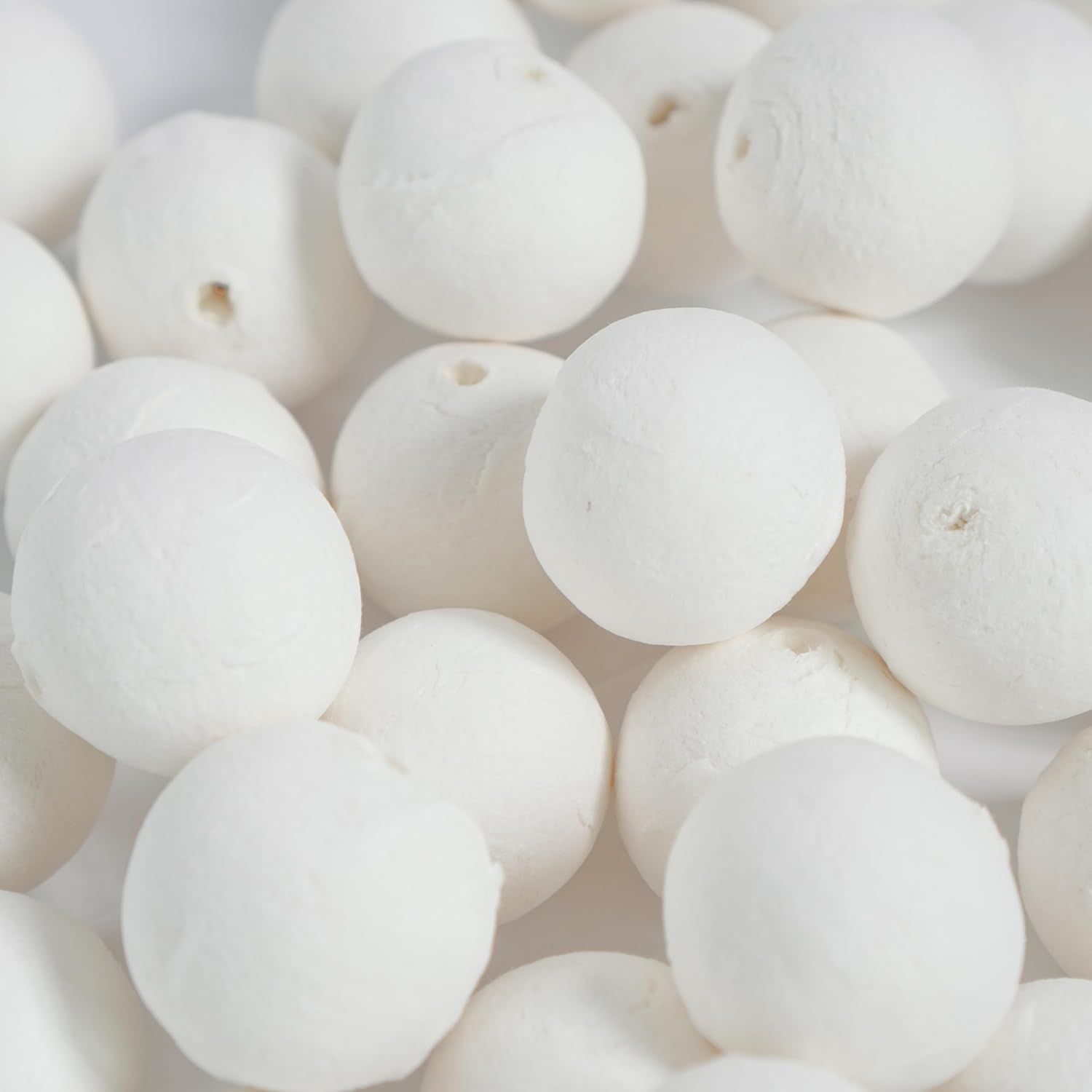 Spun Cotton Craft Shapes 25mm Round Paper Sphere, 50 Pcs.