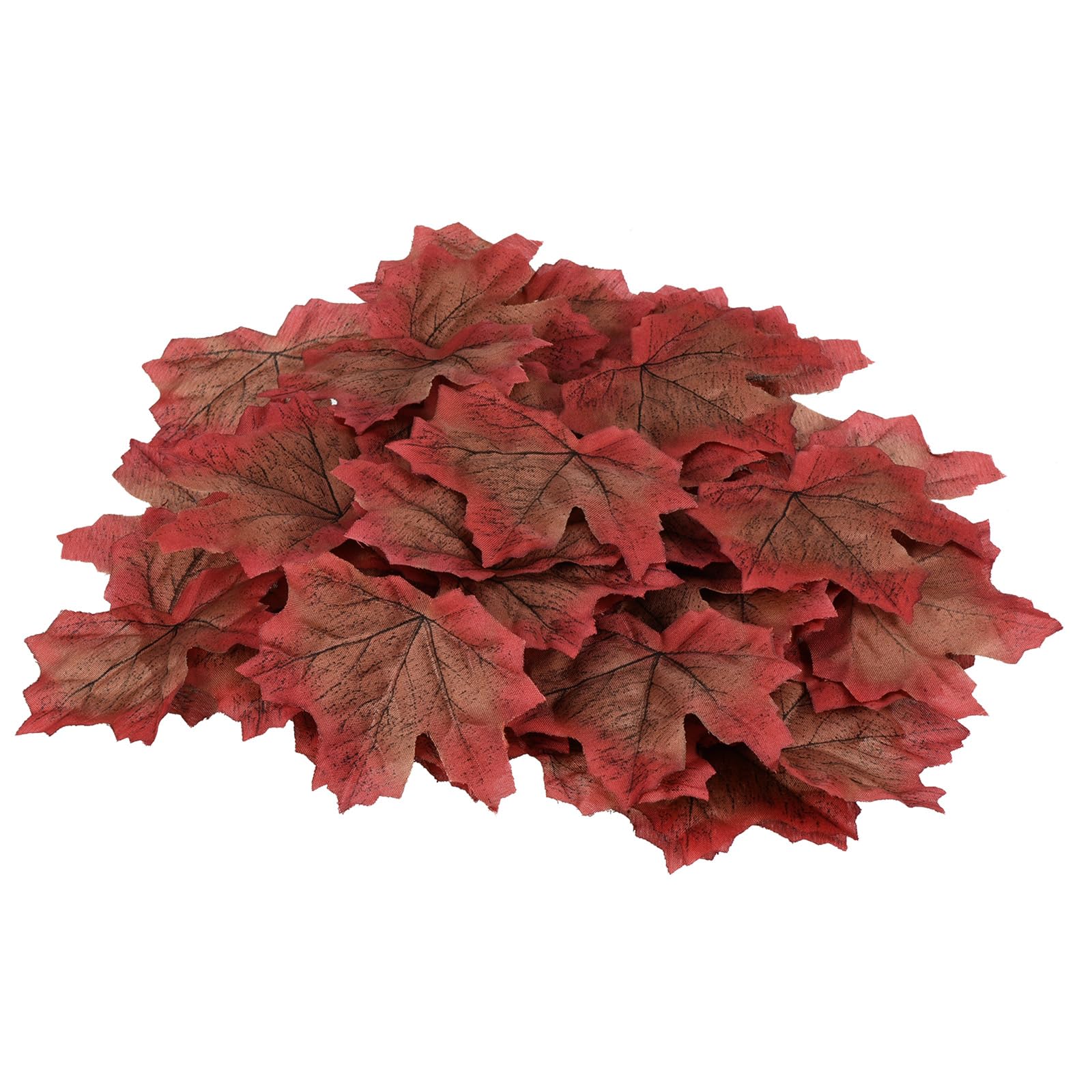 M METERXITY 200 Pack Artificial Maple Leaf - Fake Leaf Decoration Create Autumn Atmosphere, Apply to Party/Wedding/Holidays/Home Decorations (Coffee Red) โ image 1