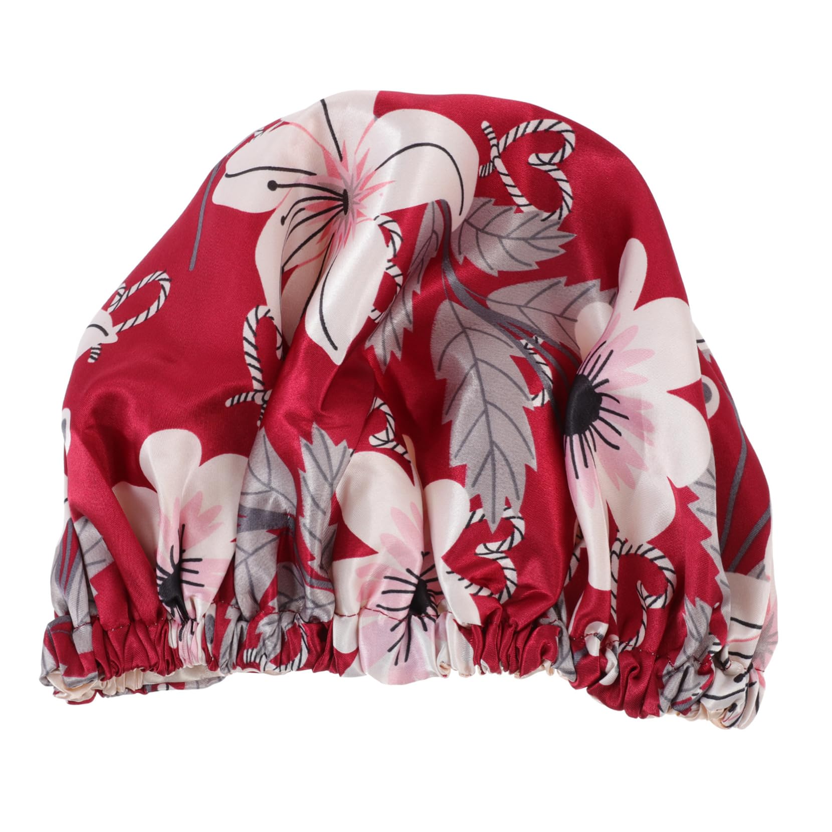 Healeved1pc Adjustable Buckle Shower Cap Large Sleeping Hat Double-layer Bathing Caps Sleep Hat Eyebrow Brush Mini Bra Extenders Shower Bonnet Hair Cap Double Layer Satin Miss