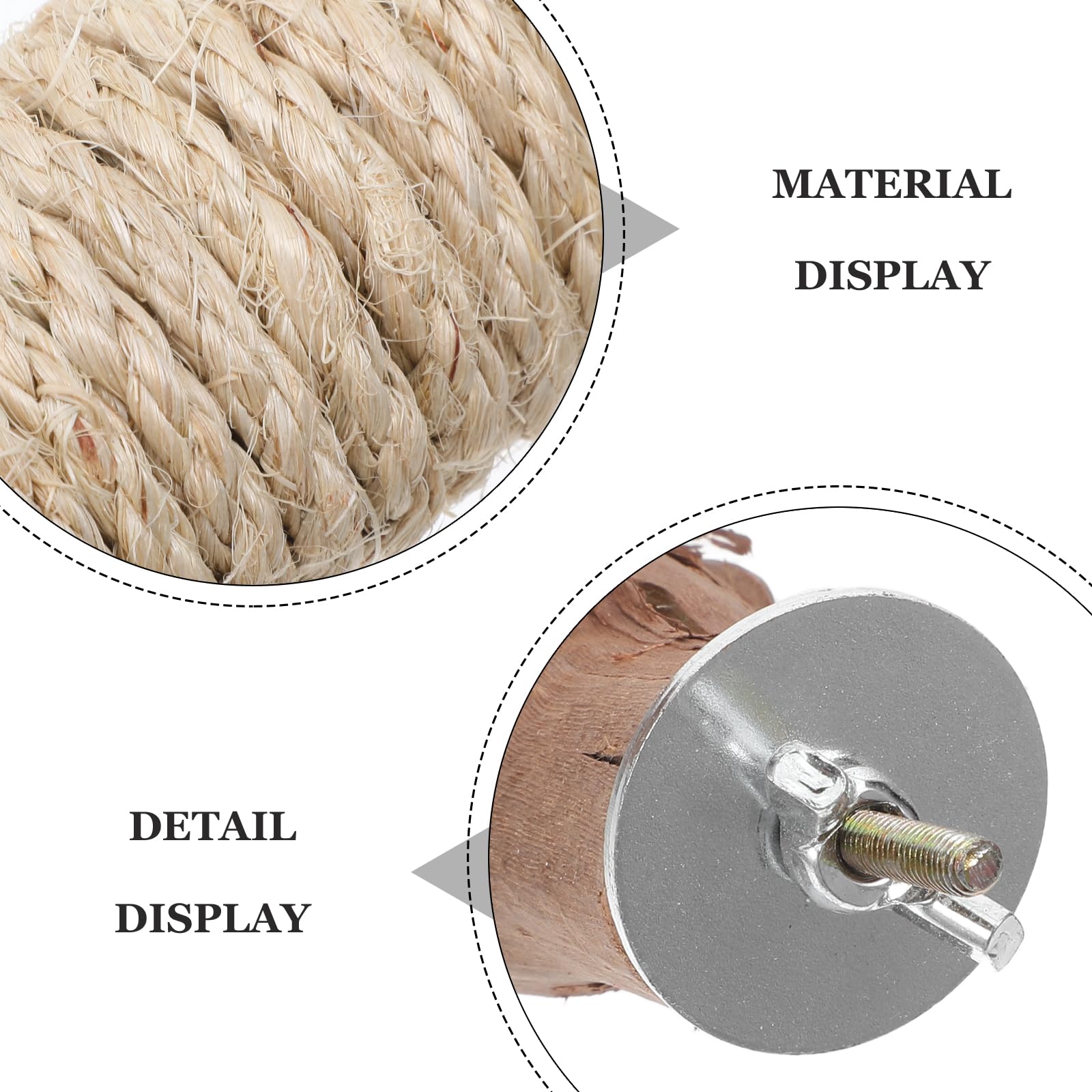 YARNOW Ensemble de 5 Grands Perchoirs pour Perroquets en Bois Naturel, Support Vertical avec Branches pour Cage à Oiseaux, Perchoirs Robustes pour Oiseaux Exotiques, Accessoires
