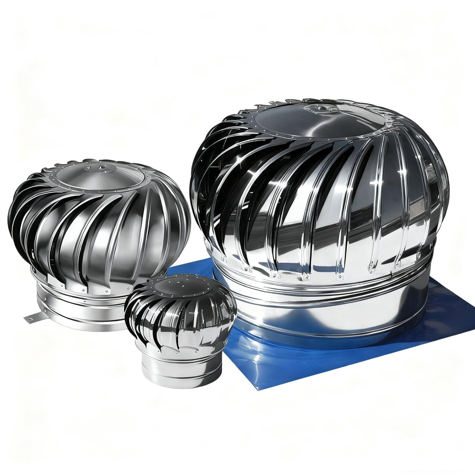 Kaminaufsatz in 304 Edelstahl, Schornsteinabdeckung Drehbar Kaminhaube Schornsteinaufsatz Lüftungsaufsatz, Hut Edelstahhaube 110 150 160 200 250 300mm(250mm/9.8in)