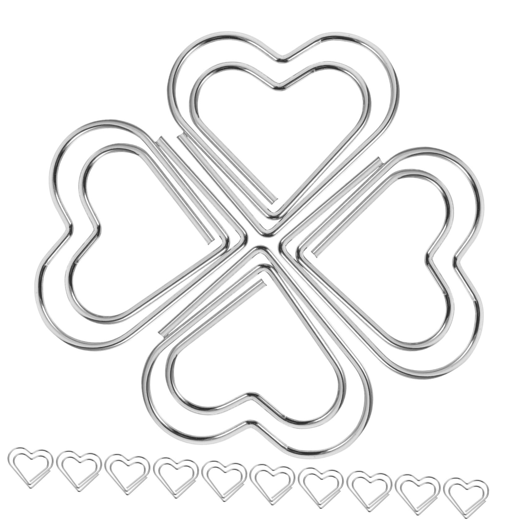 5 Ensembles Trombone Fournitures De Bureau Pinces À Documents De Bureau Petite Pince À Papier Pinces À Cartes D'amour Clips De Lecture De Livres Métal Silver 100 Pièces * 5