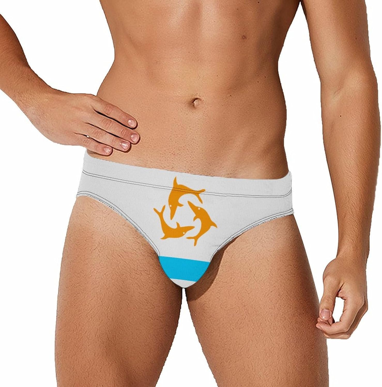 Zakqeik Men's Swim Trunks Slim Fit Swim Briefs France Flag Bikini Swimsuit Swimwear