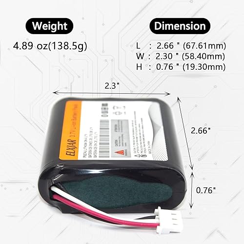Miniatura 2 de Paquete de 2 baterías de repuesto 3.7V 7800mAh 300-10186 para Honeywell AI05-2, AI07-1, AI07-2, Pro 7, ADT Command Smart Security Panel