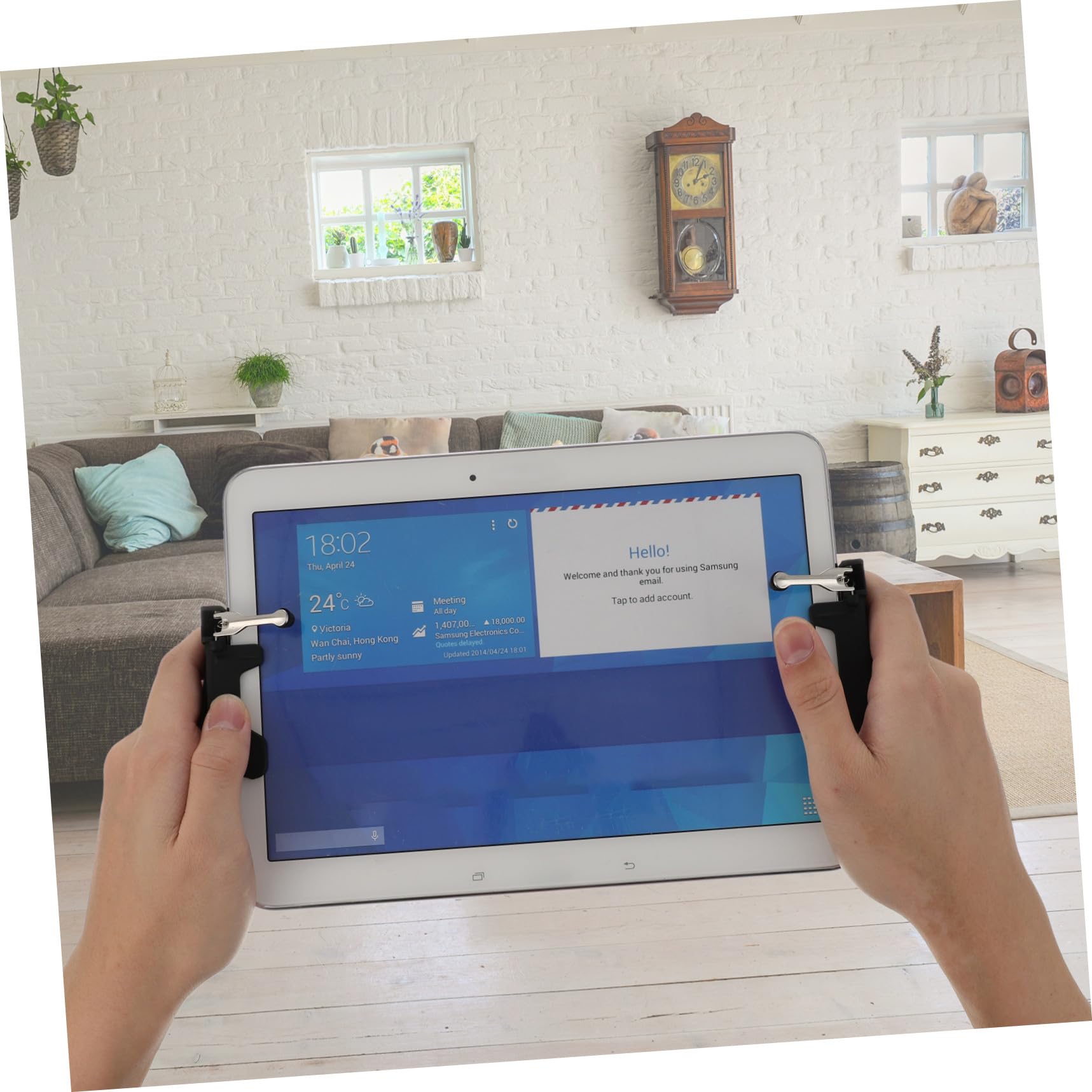 CHILDWEET Gamepad Multifunción para Juegos de Tableta, Activador de Juego y Accesorios para Mangos, Compatible con Tablets, Botones Metálicos para Disparo Rápido, Diseño Ergonómico y Cómodo