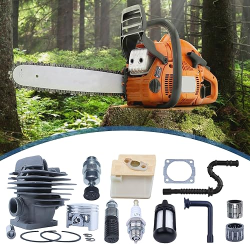 Miniatura 6 de AUMEL 1121 020 1217 Kit de pistón de cilindro de 1.760 in para Stihl 026 MS260 Pieza de motosierra waire combustible aceite filtro línea cojinete