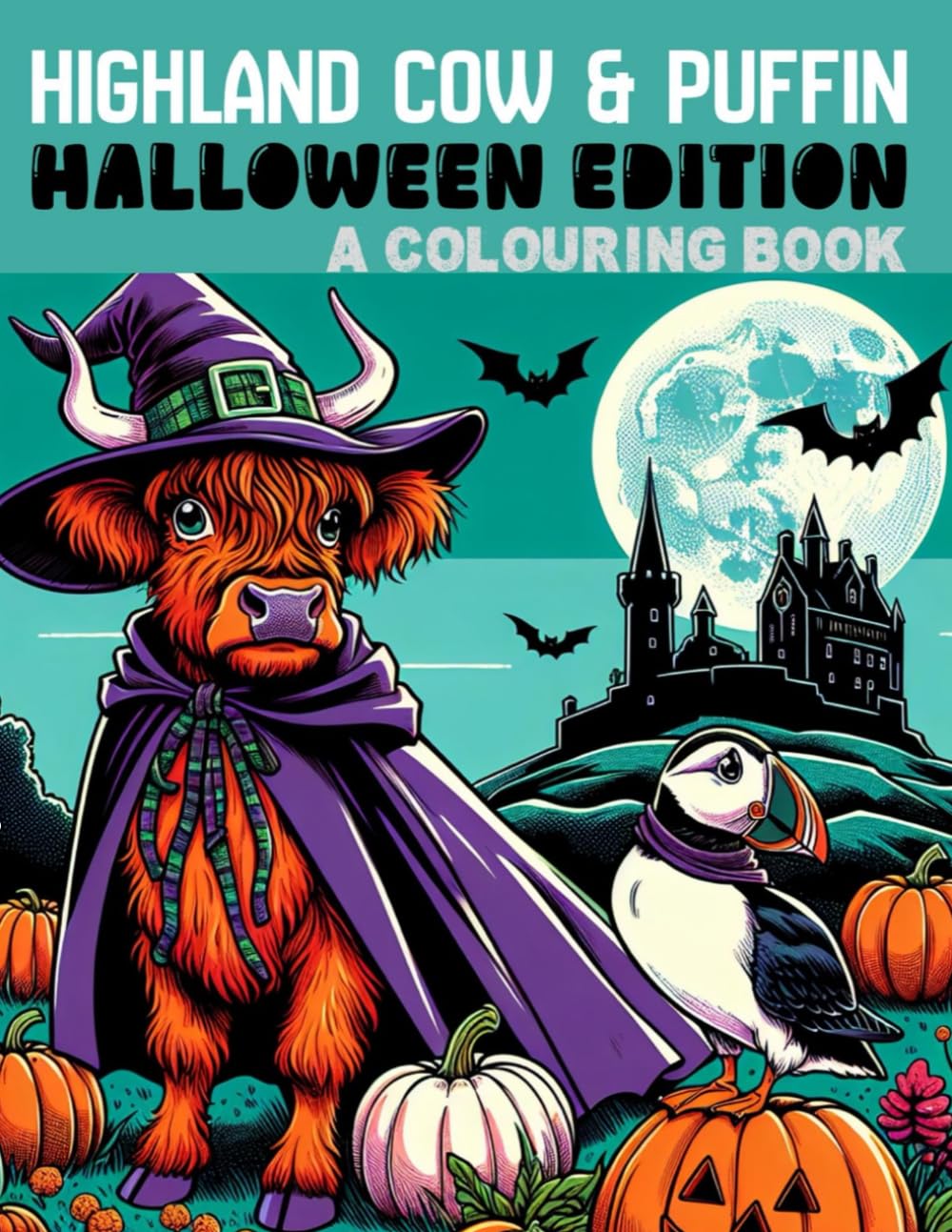 Highland Cow & Puffin: Halloween Edition Book 4