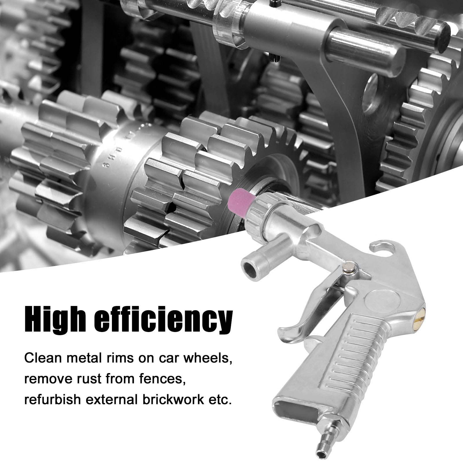 Compressed Air Sandblasting, Sandblasting Device, for Car Wheels, Metal Removal, with Ceramic Nozzle and Aluminum Handle for DIY Enthusiasts and Professional