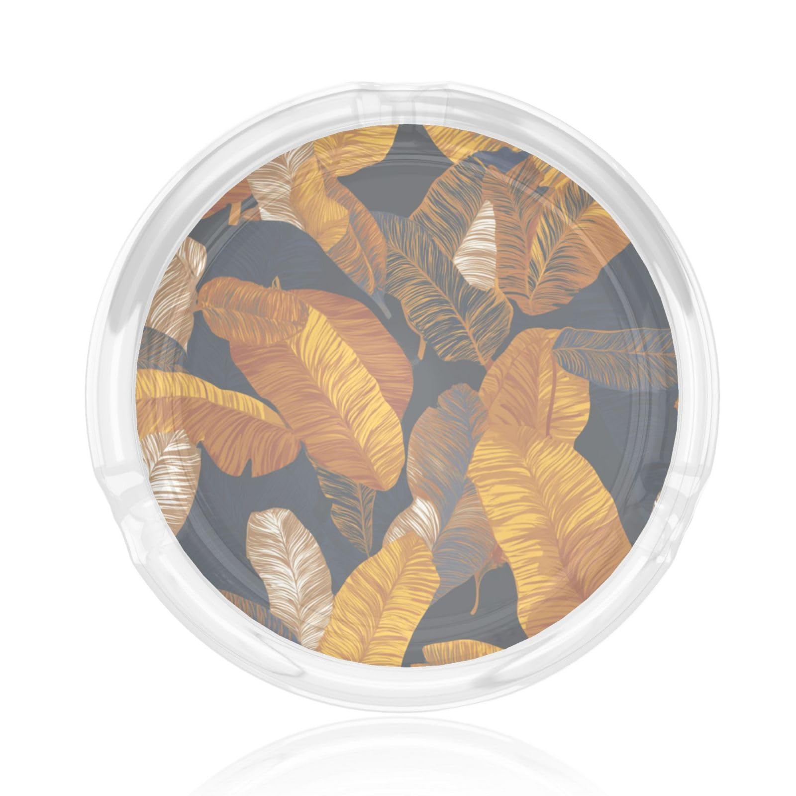Leaves Of Banana Summer Style Glass Ashtray For Cigarettes Ash Trays Case For Home Office Decor