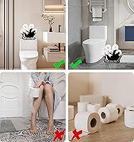 Vista 5 de Portarrollos de papel higiénico decorativos de Papá Noel, soportes de rollo de papel higiénico independientes, se adapta a rollos de papel