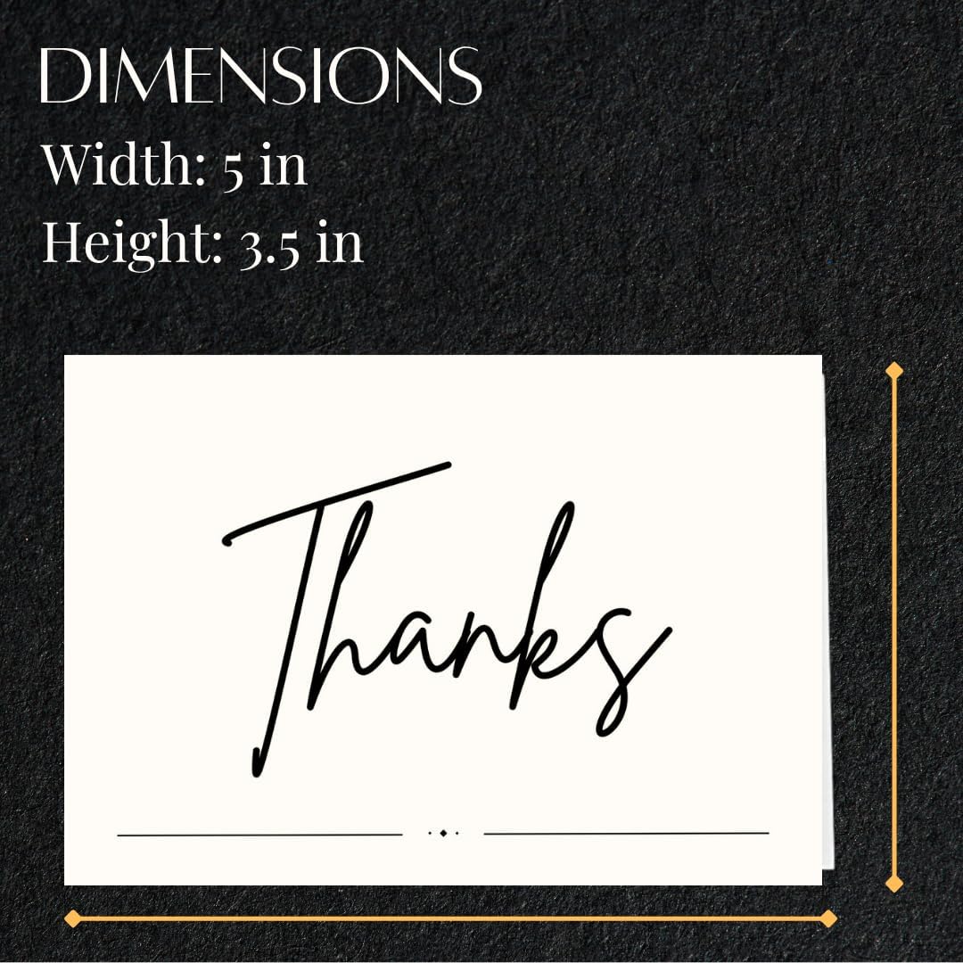 Thank You Cards with Gold Foil Edge, 30 Pack, 5x3.5 Inches - White Cards with Envelopes and Sealing Stickers, Unisex, Wedding Thank You Notes Baby Shower Bridal Shower Small Business Graduation - Image 7