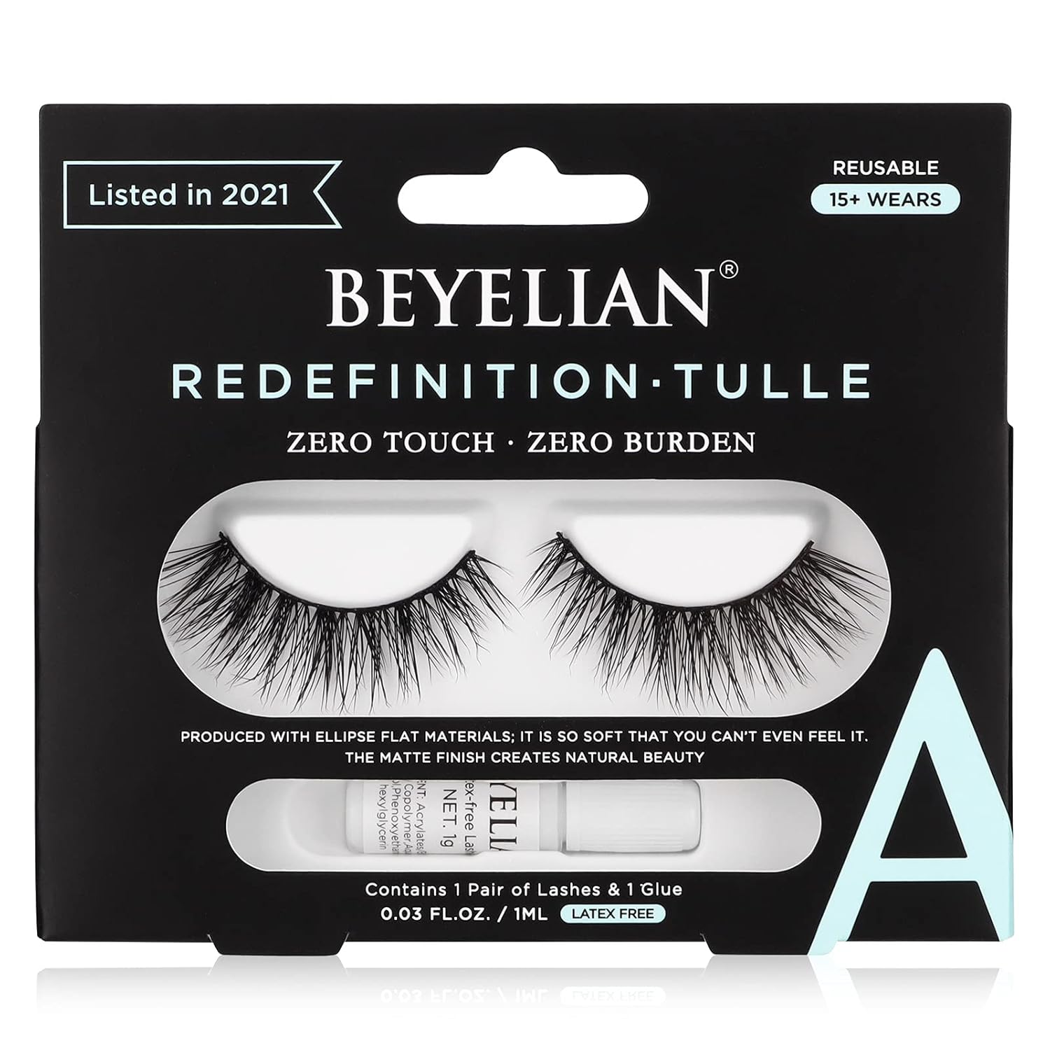 BEYELIAN Natural Lashes, Fake Lashes, Natural False Eyelash 3D Layer Lightweight Lashes Natural Look 1 Pair with Adhesive Tulle CD007 : Beauty & Personal Care