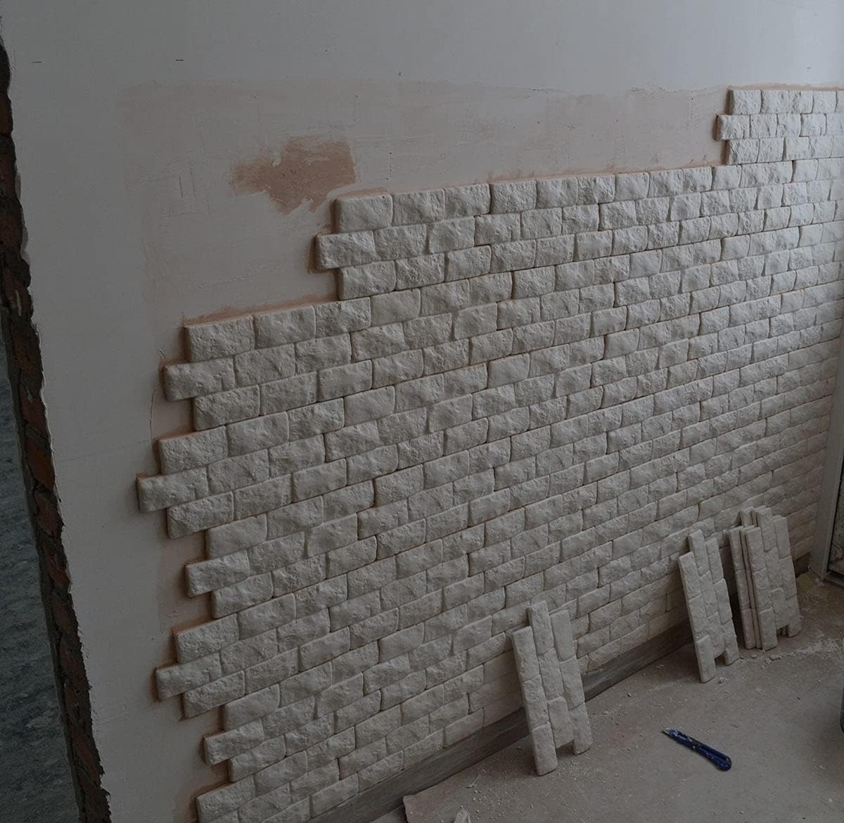 Concrete Molds Brick Plaster Wall Brick Tiles Antique Brick Veneer for Concrete Plaster Wall Brick TilesSet W29 (23 pcs)