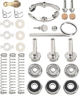 Trumpet Repair Kit - Finger Buttons, Valve Cap, Screw, Drain Valve Key, Piston Spring