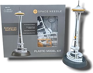 Space Needle 10-inch Architectural Model Kit, 30+ Detailed Pieces, Display Base Included