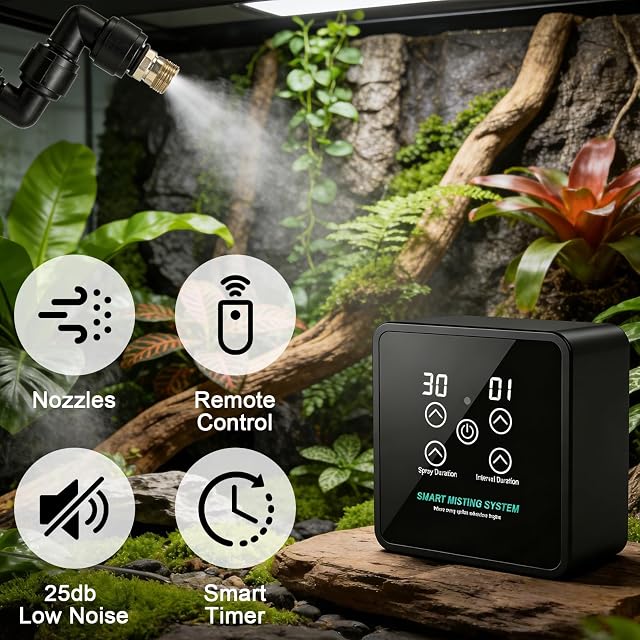 Foto 6 de 7 de Humidificador de reptiles, sistema de niebla inteligente para reptiles