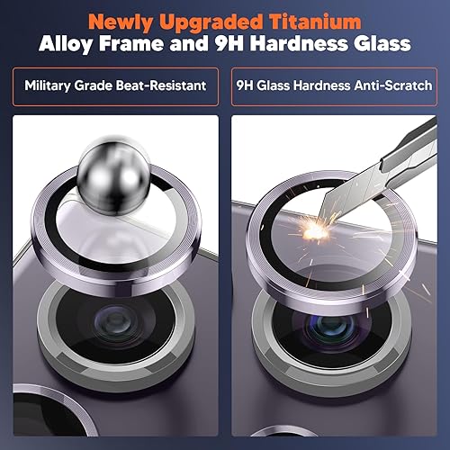 Miniatura 41 de Hoerrye Protector de lente de cámara para Samsung Galaxy S24 Ultra, compatible con fundas, protector de pantalla de vidrio templado Ultra-HD 9H