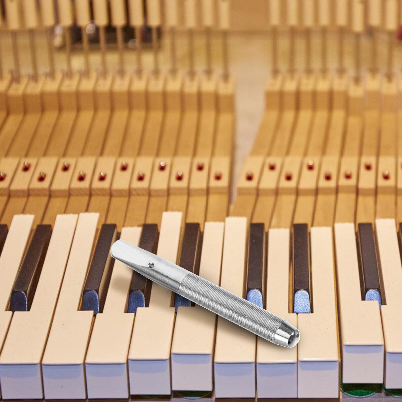 Mipcase Cheville D'accordage de Piano pour Réglage Précis en Alliage de Zinc Argenté Kit 10 Pièces Entretien et Réparation de Cordes, pour Maintenance de Piano