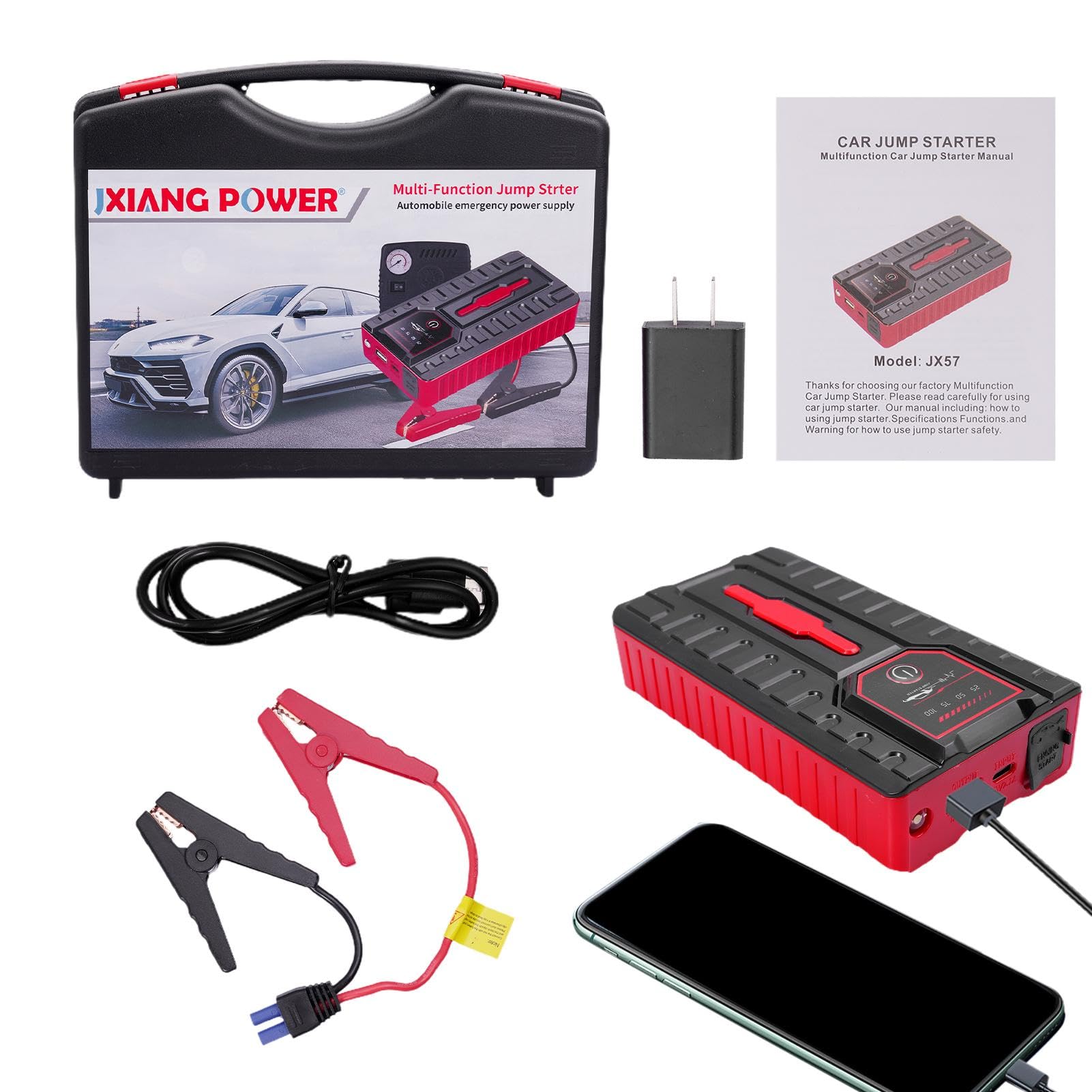 Amazon | 12V車用ジャンプスターター 大容量 ポータブルバッテリー 