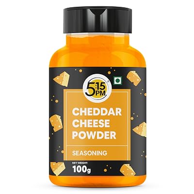 5:15PM Cheddar Cheese Powder for Popcorn, Pasta, Pizza, Nachos & Fries | Popcorn & Cheese Seasoning Powder,1 Count